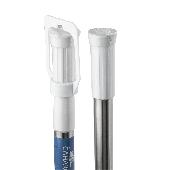 10035 САНАКС Карниз хромированный в ванную комнату 110 х 200см. БЕЗ КОЛЕЦ из нерж.стали