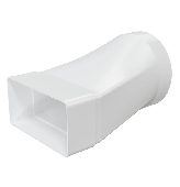 612СП10КП, Соединитель эксцентриковый плоского воздуховода с круглым пластик, 60х120/D100