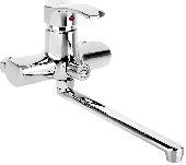 A7103 Смеситель для ванны ACCOONA с длинным изливом 300мм дивертор в корпусе латунь/хром (10)