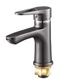 Смеситель для раковины (умывальника) G.LAUF NUD1-A45MG литой D35 лат.гайка ГРАФИТ (5)