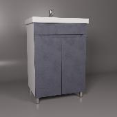 Рим Como 60 тумба 2 створки ГРАФИТ + раковина Миранда 60, АВК