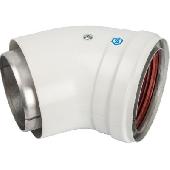 Колено Ø80 угол 45° утепленный п/м STOUT (SCA-0080-800045)