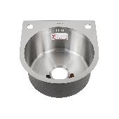 FABIA PROFI Мойка врезная круглая d=44,5х42см толщ.-3,0 х 0,8мм + большой сифон нерж 445423