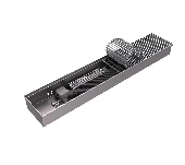 ROMMER Конвектор внутрипольный RCQ 80.300.1200 (Решётка ролик, анод. алюминий)  RCQ-1000-0830120