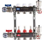 Коллектор из нержавеющей стали в сборе с расходомерами 3 вых. ROMMER (RMS-1210-000003)