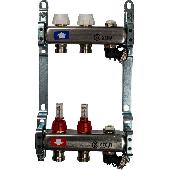 Коллектор из нерж. стали с расх. с клапаном вып. воздуха и слив 2 вых. STOUT (SMS 0927 000002)