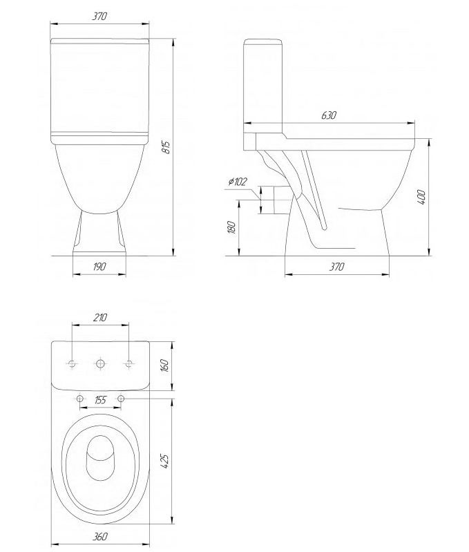 Унитаз-компакт Неро Люкс г/вып н/под 2реж в/к микролифт Rosa Киров