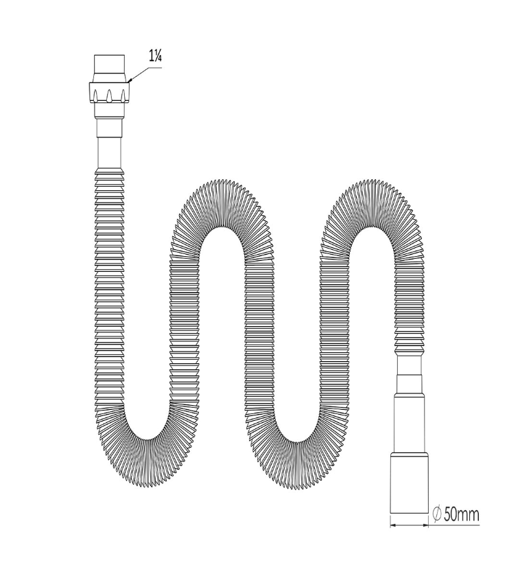 Гибкая труба с гайкой 1 1/4