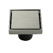 MAGNUS Трап латунный МАТОВЫЙ 100х100 выход 50мм крышка литая с уникальной системой слива воды 00070