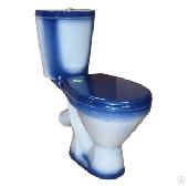 Унитаз-компакт Элегант синий (косой вып., 1-реж.арм.. сид.полипроп.) Киров