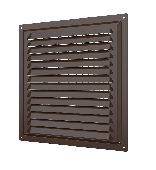 2525МЭ кор, Решетка вентиляционная вытяжная стальная  250х250 окраш.сталь brown