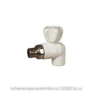 Кран шар. d-20*1/2 с амер. УГЛОВОЙ 