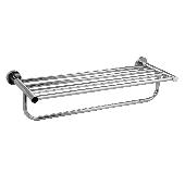 1242 BRIMIX Полка для полотенца с опорой БОЛЬШАЯ нерж.