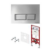 Комплект TECEspring.панель смыва с прямоугол кнопками, хром глянцевый (S955201)