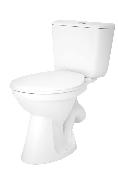 Унитаз-компакт БРИЗ (косой вып, нижн. подв, 2-кн. арм, сид.дюропласт) 1WH302138, САНТЕК