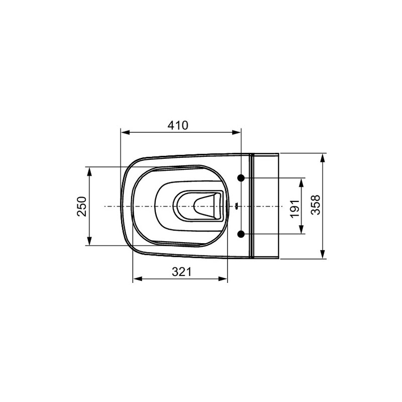 Подвесной унитаз TECEone без гигиенического душа 9700204