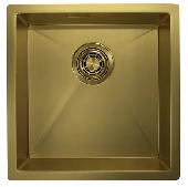 Мойка кухонная сталь GR-4445U, ЗОЛОТО САТИН Granula (мет. сифон), GRANULA