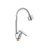 A4868 Смеситель для кухни ACCOONA с гибким изливом и гайкой цинк/хром (10)