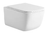 Унитаз подвесной TOLEDO NEO безободковый белый, Tornado, тонкое сиденье м/лифт, Iberica Blanca