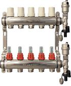 Коллекторная группа VT.589MNX с расходом. на  8 вых. НЕРЖ.(Китай) VALTEC