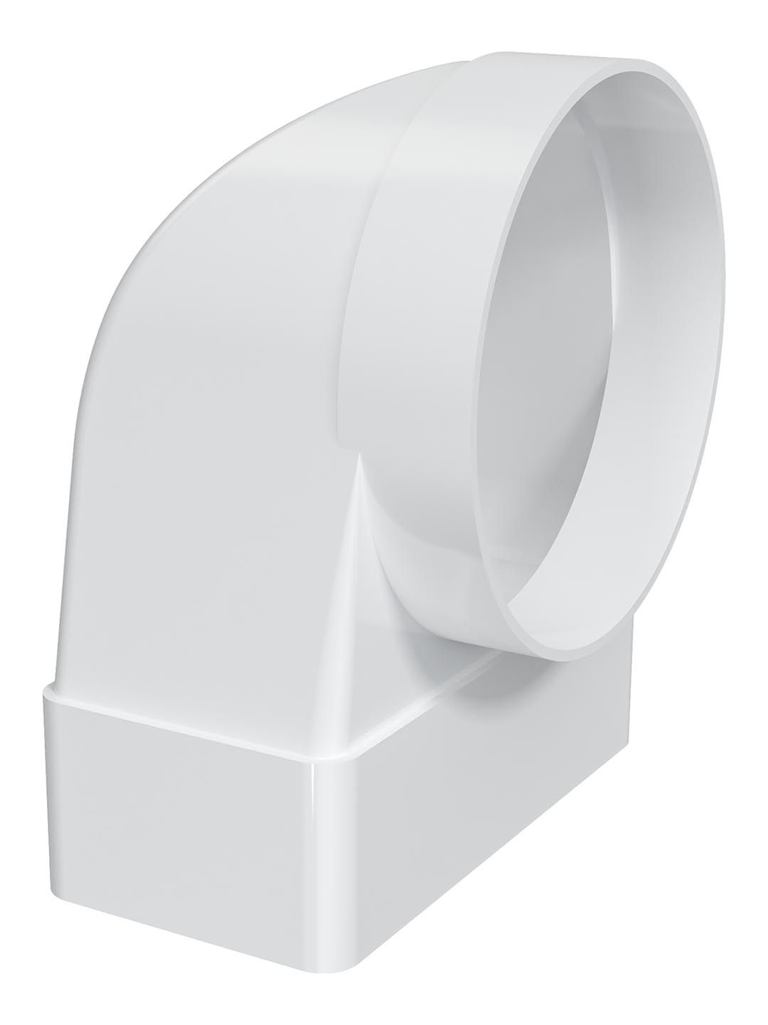 Переходник D100 90° 60х120 пластик ERA 612СК10ФП