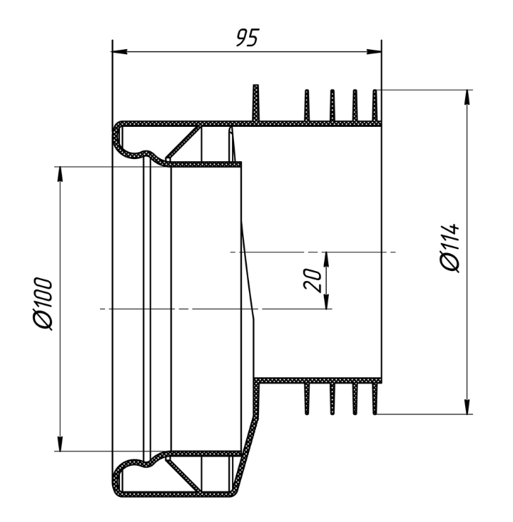 Манжета эксцентр. для унитаза W0410 (50) Ани пласт