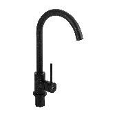 9308 BRIMIX Смеситель кухня С-образный излив нерж. ЧЕРНЫЙ камень