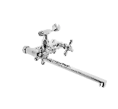 A7572-2 Смеситель для ванны ACCOONA с длинным изливом 300мм дивертор в корпусе латунь/хром (10)