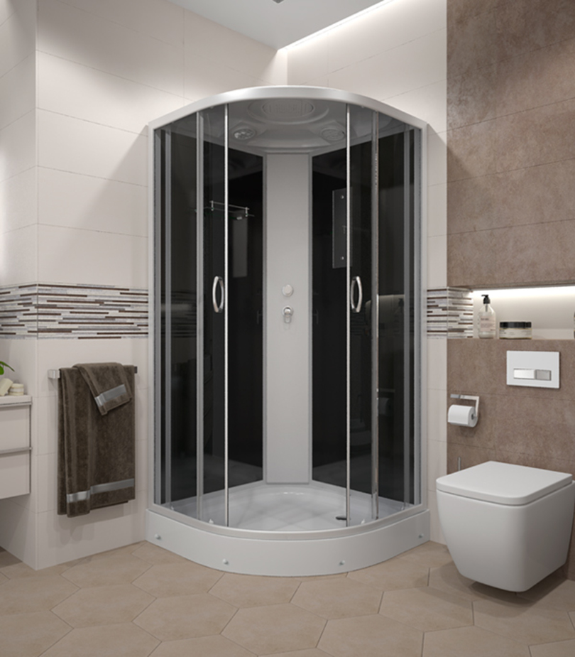 ERLIT Душевая кабина ER3509P-C4-RUS 90*90*215 (без г/м, низкий поддон, тон.стекло)