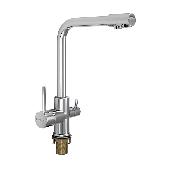 8249 MAGNUS Cмеситель кухня ХРОМ с двойным выпуском воды для фильтра латунь