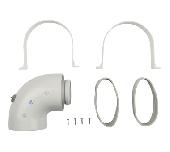 Коакс.отвод Ø60/100 - 90° STOUT от котла (Baxi,Viessmann)  (SCA-6010-210190)