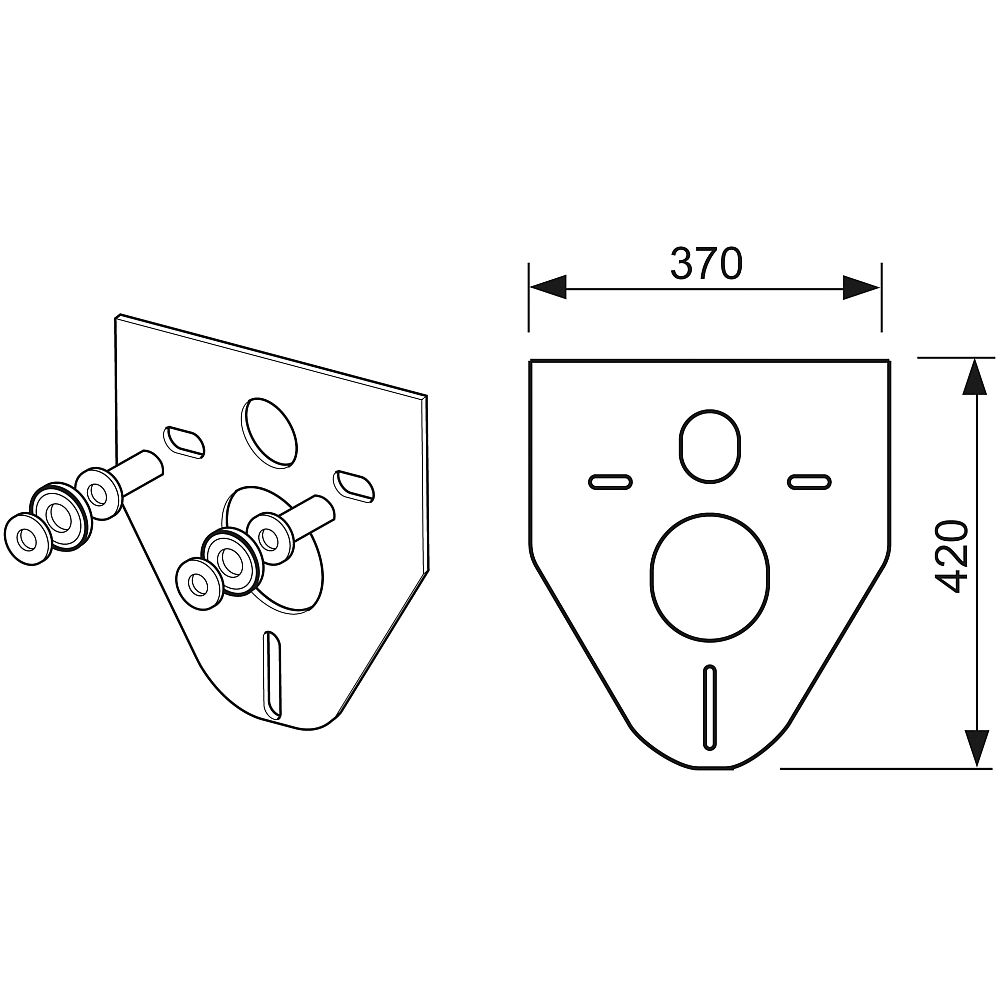 Прокладка для монтажа подвесного унитаза 9200010