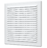 2121Р, Решетка вентиляционная вытяжная АБС 208х208, бел
