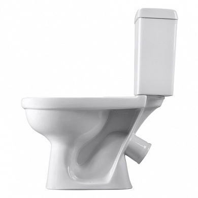 Унитаз-компакт Визит (косой вып., ниж. подв., 1-реж. арм., сид.полипропилен), SANTERI