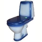 Унитаз-компакт Премьер синий(гориз вып., нижн. подв., сид, 2-кн.арм.) Киров