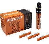 Гвозди для монтаж. пистолета усиленные+газ.баллон 3.0*32 мм FEDAST (1000 шт/уп)