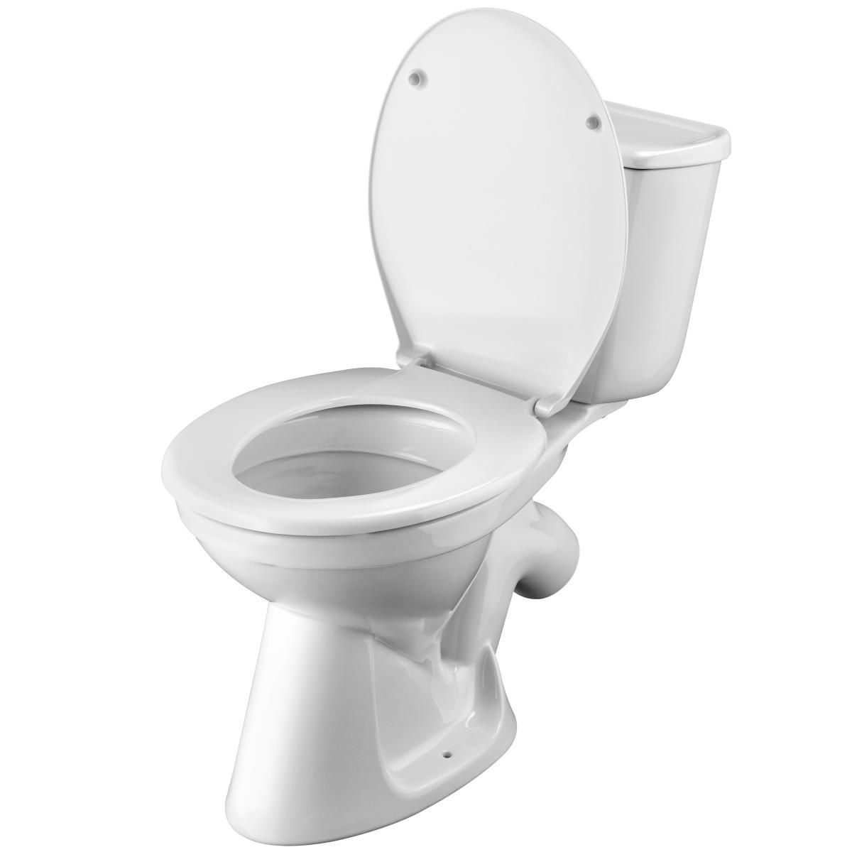 Унитаз-компакт БРИЗ (косой вып, нижн. подв, 2-кн. арм, сид.дюропласт) 1WH302138, Сантек