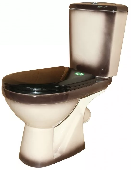 Унитаз-компакт Комфорт черный  (косой вып., 2-реж.арм., сид.полипроп.) Киров