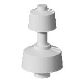 Оголовок с ветрозащитой D80/125 БЕЛЫЙ KRATS