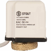 Электротермический компактный сервопривод, нормально закрытый, 24 В STOUT