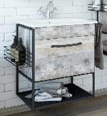 Бруклин тумба 60 (Бетон п/э) навесная БЕЗ РАКОВИНЫ (к Элина 60), SANFLOR