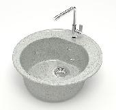 Мойка глян.Черая Z3Q10(светл.сер.) 510x510x191. Granit MARR BERGG