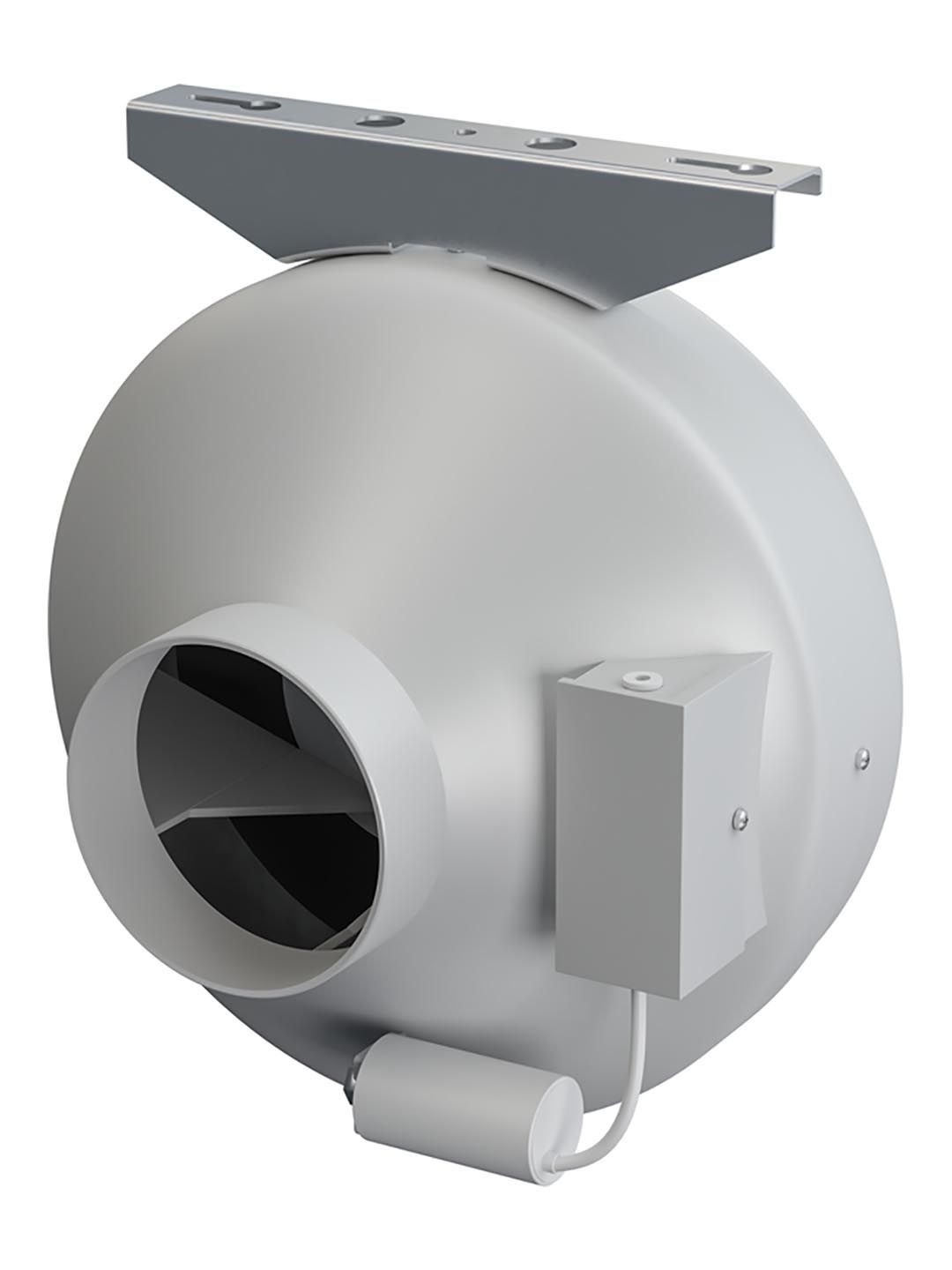 Вентилятор канальный D100 CYCLONE центробежный пластиковый корпус ERA PRO