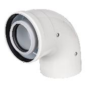 Коакс.отвод Ø60/100 - 90° п/м ROMMER (RCA-8610-010090)