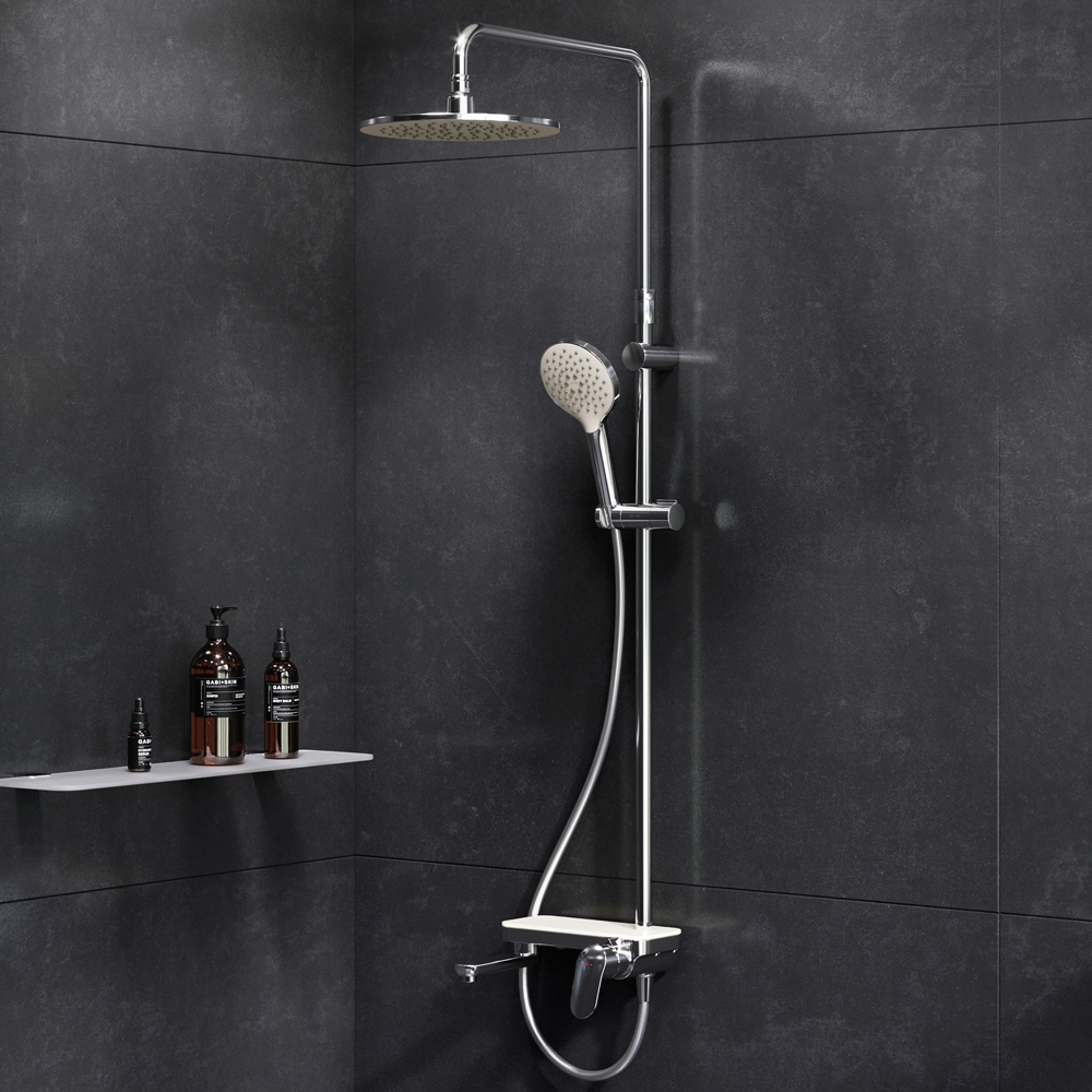 Душевая система,набор: верхний душ d 254 мм, ручной душ 3 функции d 120мм F0780700 Like, AM.PM