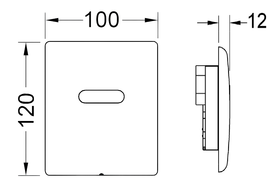 Панель смыва TECEplanus Urinal, 230/12 V, хром глянцевый.9242353