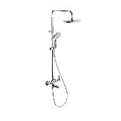 Душевая колонна Fonte/Фонте на 3 потока с пов.изливом и механическим смесителем,хром, KERAMA MARAZZI