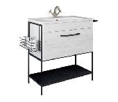 Бруклин 75 тумба (Дк/Б) + умывальник PIANO 75, SANFLOR