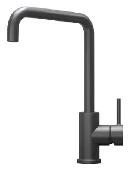 Смеситель для кухни ГРАФИТ МАТОВЫЙ 7110(гиб.подв,крепл,переход.подкл.фильтра) KITCHEN SPACE, GRANULA