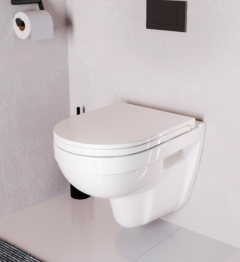 Унитаз подвесной Best Luxe SL DM (гориз.,сиденье дюро, микролифт,душ.смыв), SANITA LUXE